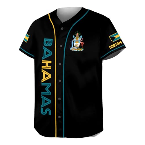 Camiseta personalizada de béisbol Bahamas para hombres, jersey Bahamas para hombres, jersey de béisbol Bahamas miniatura 5