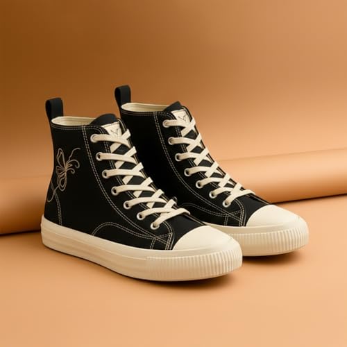 Image of YOHO Canvas CZ Sneakers for Women | Lightweight Casual Shoes | Everyday Comfort, Breathable Fit, Durable Grip Sole, Versatile Slip-On or Lace-Up Style, Trendy
