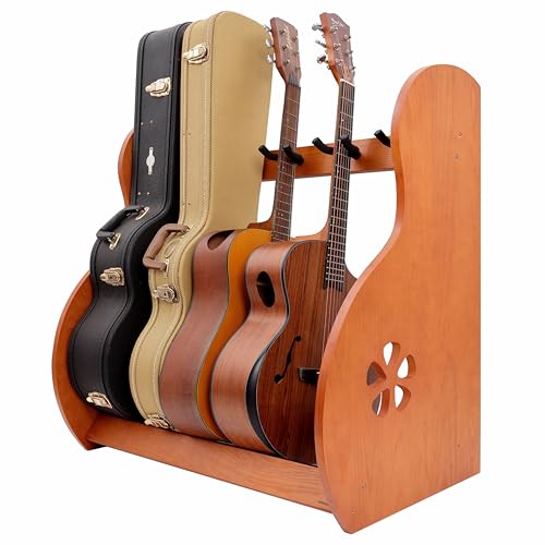 Nefelibata Multi-Purpose Guitar Stands 5 Wooden Guitar Rack Floor Stand for Guitars and Cases...