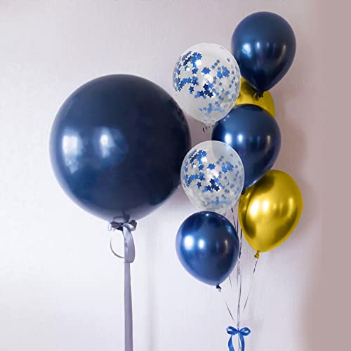 50% Off iPartycool Navy Blue Gold Birthday Decorations with Banner