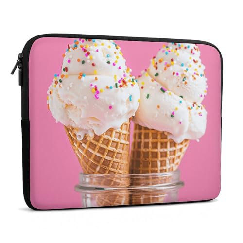 Funda para portátil antigolpes de 12 pulgadas neopreno grueso con dos conos de helado 2