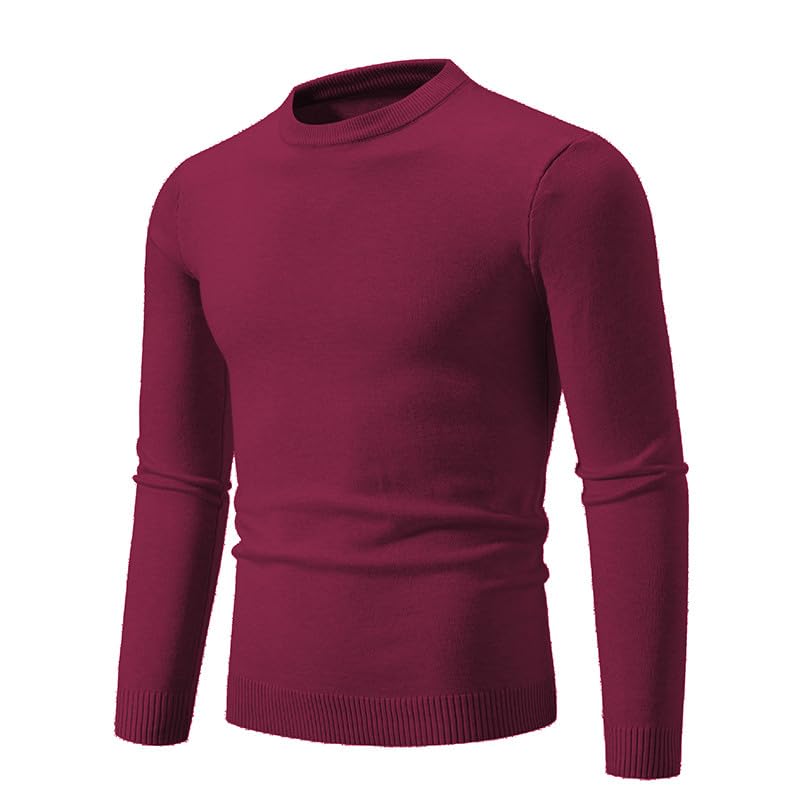 Muscularfit Men's Lightweight Sweaters Pullover Long Sleeve Knitted Pullover Sweaters Casual Fashion Plain Knitwear Sweaters