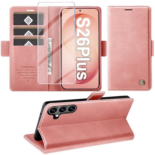 KOGENG Coque pour Samsung Galaxy S26 Plus, Magnétique Housse en Cuir PU Premium Etui à Rabat, Pochette de Flip Portefeuille Antichoc Coque Protection...
