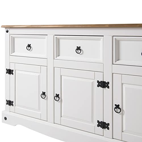 Wood Buffet Sideboard Corona Snow | Furniture Dash, White #TOP6