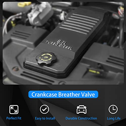A-Premium Crankcase Ventilation Filter Breather Element Ccv Filter Compatible With Dodge Ram 2500 3500 4500 Cummins 6.7L Isb Diesel 2008-2022, Freightliner Replaces# Cv52001 904-418 68002433Ac 4936636 #TOP1