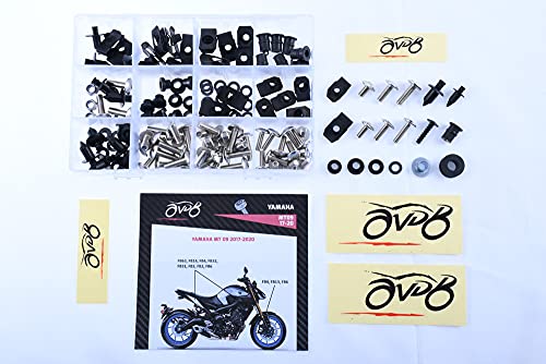 Kit visserie carénages M5 M6 aluminium anti-rouille pour moto YAMAHA MT09 2017-2020