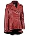 Decrum Leather Peplum Jacket – Real Lambskin Red Leather Jacket Women | [1315314] Clarissa Red, L