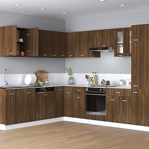 ANGYANG Armario Colgante, Mueble De Cocina, Modulos Cocina, Armario Pared Cocina, Alacena De Cocina, Madera contrachapada Roble marrón 60x31x60 cm