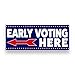 EARLY VOTING HERE LEFT ARROW Vinyl Banner (Size Options) Small - 24x60