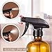 JIUWU 2 Pack 500ml 16.9oz Amber/Brown Glass Spray Bottles, Thickened, Refillable Empty Bottles for Cleaning Solutions, Essential Oils, Hair, Plants, Adjustable Nozzle for Squirt/Mist, Funnel, Label