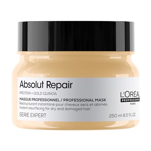 L’Oréal Professionnel Mask, With Protein And Gold Quinoa for Medium-Thick Dry And Damaged Hair, Serie Expert Absolut Repair, 250 ml