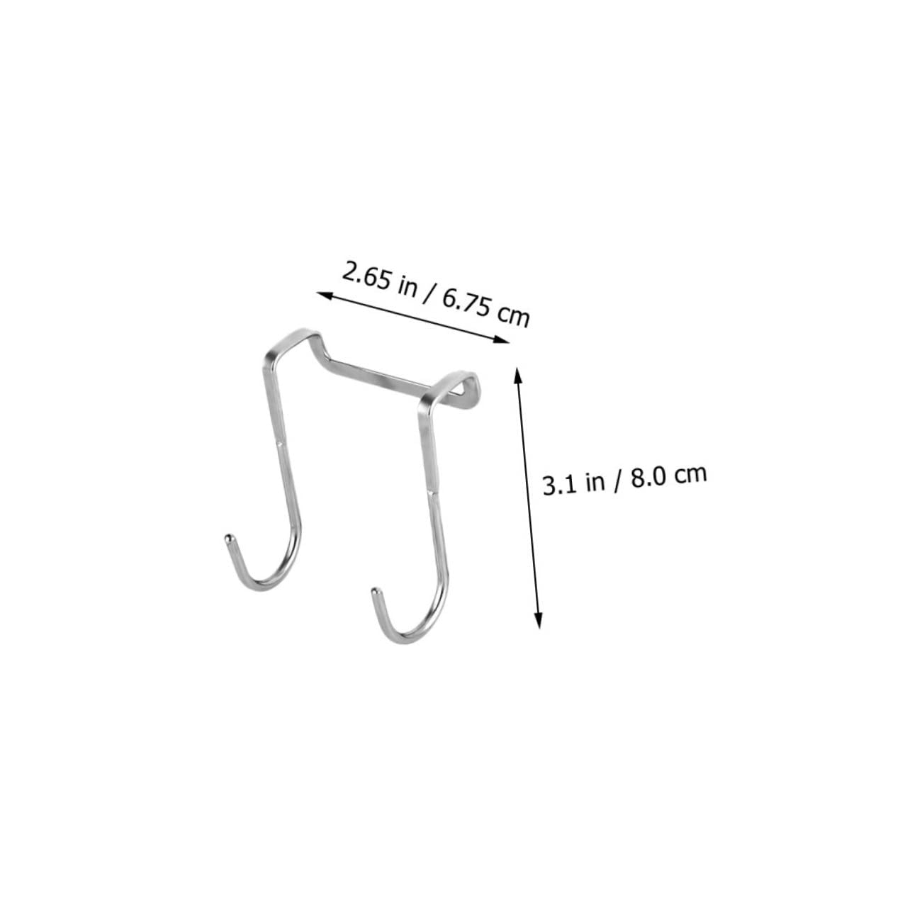 NUOBESTY 2 Set Gancio A Doppia S Appendiabiti Sopra La Porta Appendiabiti A Forma Di S Gancio Per Asciugamani Gancio Da Cucina Acciaio Inossidabile Silver 5 Pezzi * 2