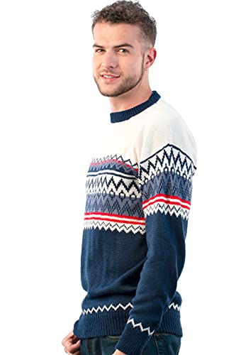Men’s Alpaca Wool Sweater with Crew Neck “New York”3