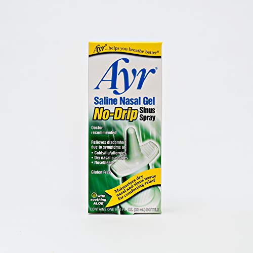 Ayr Saline Nasal Gel No-Drip Sinus Spray With Soothing Aloe Vera, 0.75-Ounce Spray Bottles (Pack Of 3) #TOP1