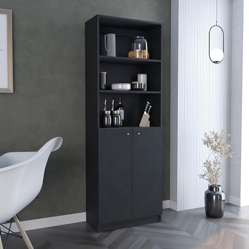 ROCKRAIN Slim Bookcase for Small Apartments: 7-Tier Storage Unit -