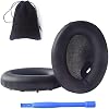 Almohadillas de espuma viscoelástica WH1000XM4, kit de orejeras compatible con audífonos de diadema Sony WH-1000XM4 (negro) 2