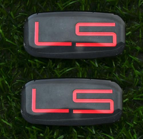Image of 2pcs New LS Cab Emblems 3D Badge Logo Roof Pillar Replacement for 99-07 Pickup Truck SUV 15036135 (Red)