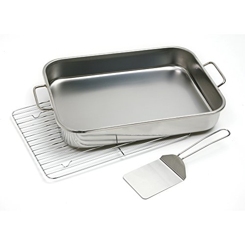 Norpro 12 By 16 Inch Stainless Steel Roast Lasagna Pan, 16 In, Gray #TOP2