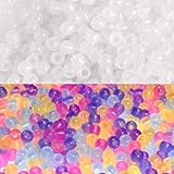 Miraclekoo UV Beads Scientific Multi Color Changing UV Reactive Plastic Pony Beads,Fun for Jewelry/Bracelets Making,1000 Pcs