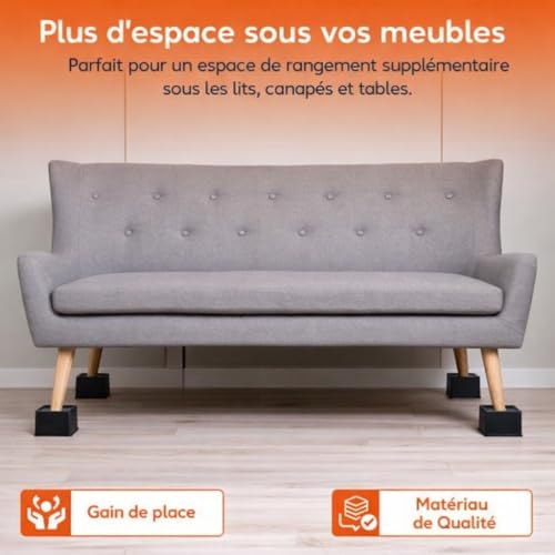 Rehausseurs de table robustes max 567 kg au design moderne noir