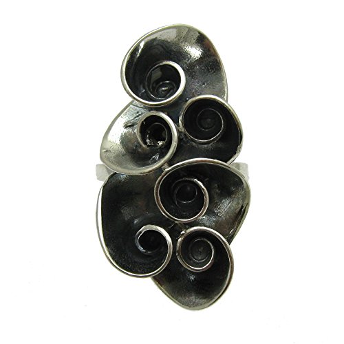 Bague en argent 925 Spirale longue pour sublimer vos tenues de bureau et soirées