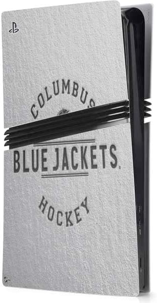 Skinit Decal Gaming Skin Compatible with PS5 Pro Console - Officially Licensed NHL Columbus Blue Jackets Frozen Design