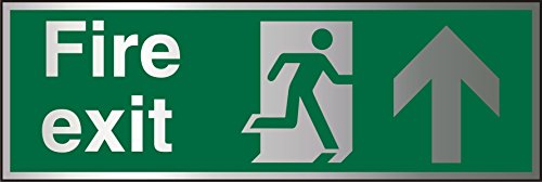 Seco Cartello Fire Exit - Fire Exit, Man Running Right, freccia rivolta