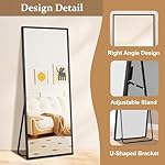 Full Length Mirror, 56"x18" Full Body Mirror Wall-Mounted or Freestanding for Bedroom, Living Room, or Cloakroom, Shatterproof, Easy Assembly - Image 5