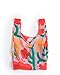 BAGGU Standard Reusable Shopping Bag, Eco-friendly Ripstop Nylon Foldable Grocery Tote, Pop Flower
