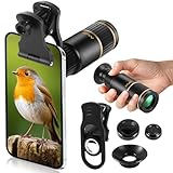 22x Phone Telephoto Lens for iPhone and Android, HD Telephoto with Cell Phone Lens Attachments & Silicone Eyecup, Compact for Wildlife, Bird Watching, Concert, Hiking and Sports Events