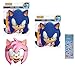 Unique Sonic Birthday Party Supplies Bundle includes 16 Party PaperMasks and 1 Dinosaur Sticker Sheet