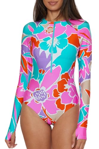 Trina Turk Amalfi - Women's Paddle One Piece Swimsuit, Rash Guard