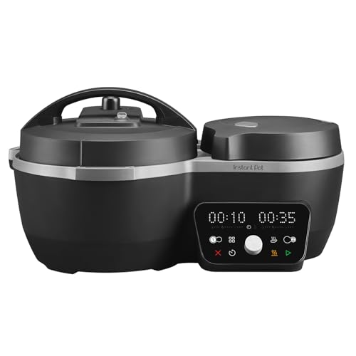 Instant Pot Dual Action Multi-Cooker, Pressure Cook, Slow Cooker, Sauté, Steam, Warm, and Cooks White, Brown, or Sushi Rice, Black