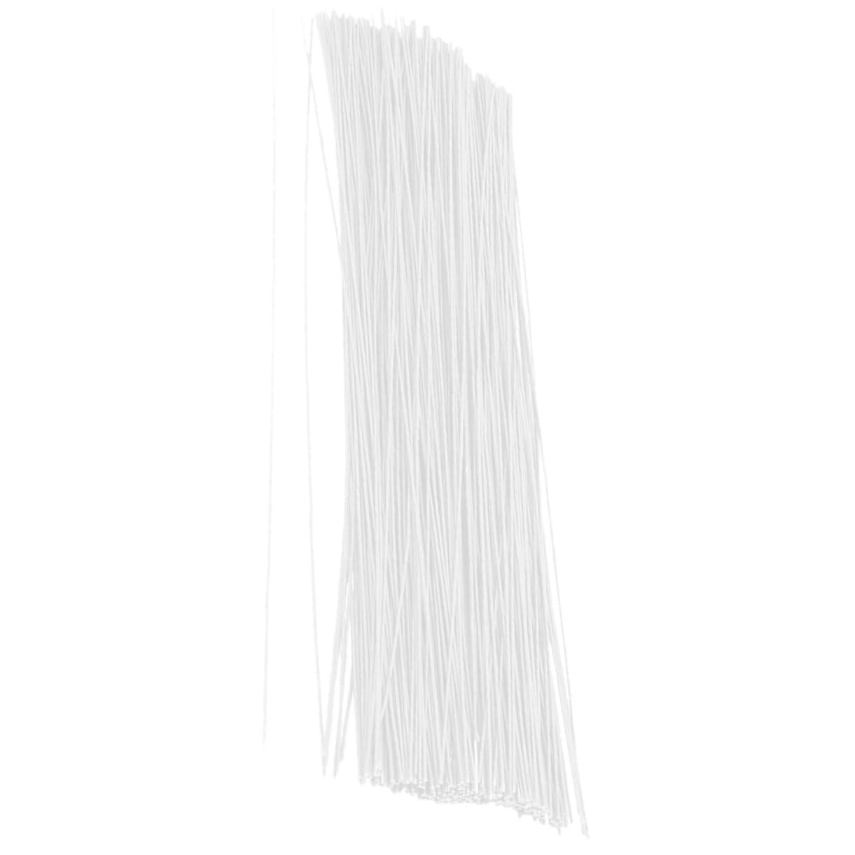 Tallos de alambre de hierro blancos para floristería creativa y manualidades SHINEOFI