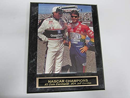 DALE EARNHARDT JEFF GORDON 8x10 Photo Mounted On A Custom Engraved Plaque