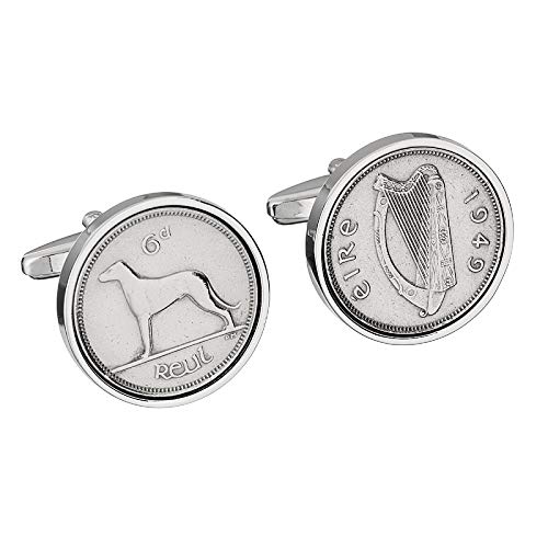 Mancuernillas Lucky Irish Sixpence para Hombre miniatura 3