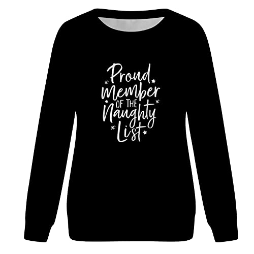 Womens Christmas Shirt Print Long Sleeve Hoodie Pullover Tops Casual Printed Kangroo Pocket Pullover Casual Fall Clothes #TOP5