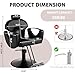 MIMWOW Salon Chair, Reclining Salon Chair for Hair Stylist, Barber Chair with Heavy Duty Hydraulic Pump, Hair Chairs Tattoo Braiding Beauty Spa Equipment, All Cool Black