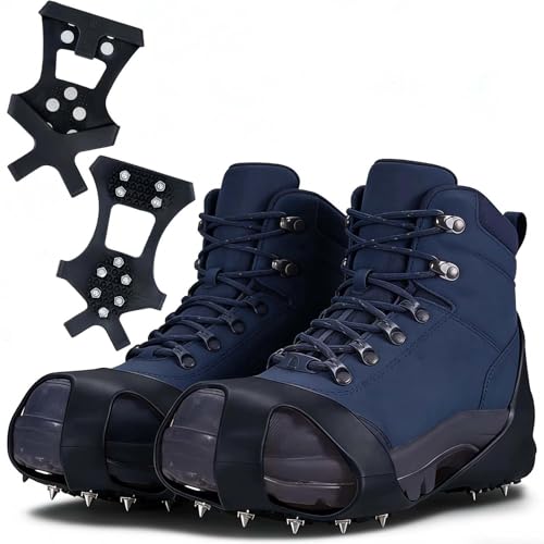 Crampons à glace en silicone et acier pour bottes de randonnée d'hiver
