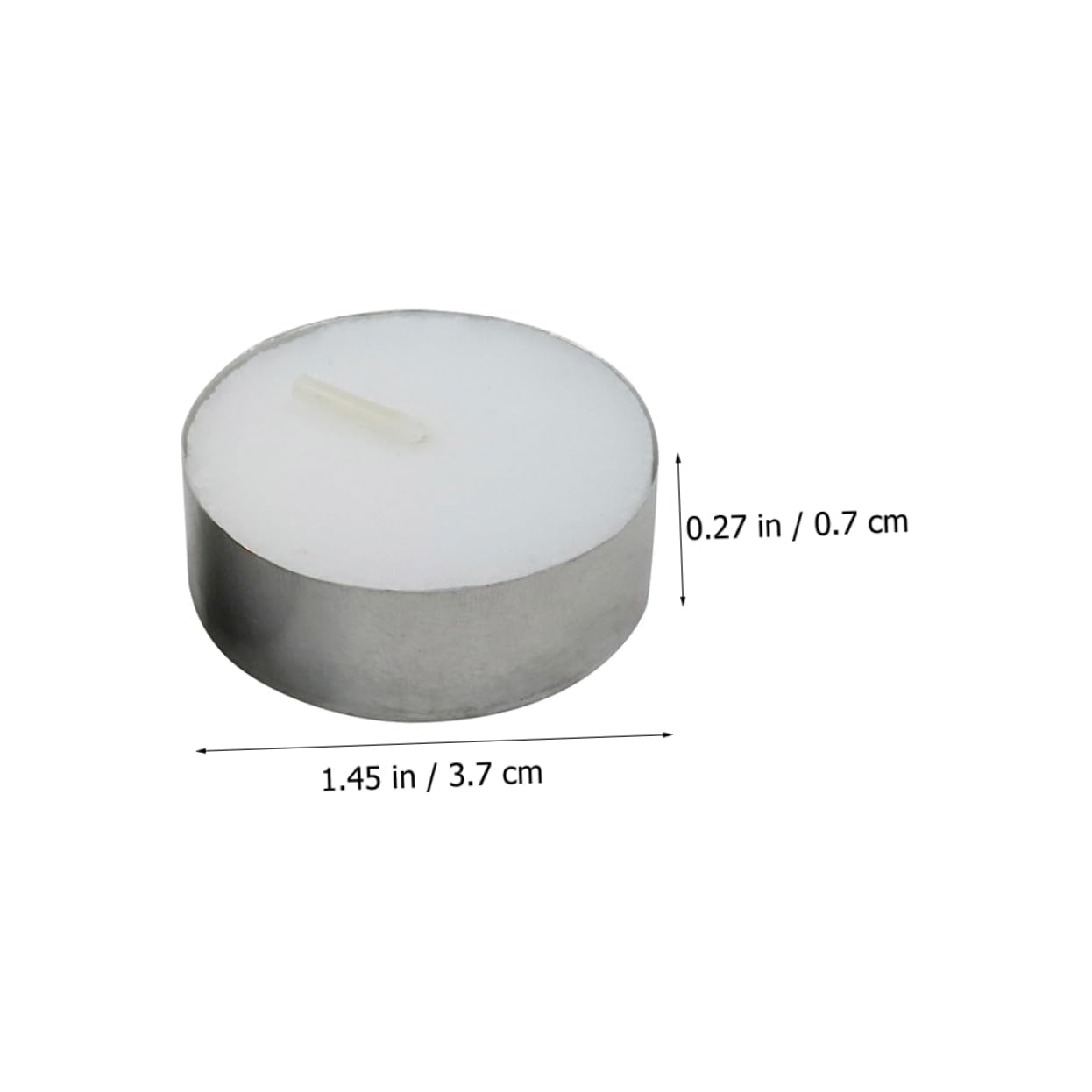 COLLBATH Candele Rotonde Bianche 100 Pezzi in Cera e Alluminio, Portatili e Antimacchia, per Atmosfera Artistica e Decorazioni Domestiche