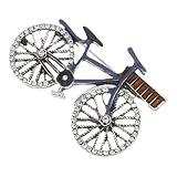 Generisch Fahrrad Brosche mit Strass Metall Anstecknadel Vintage Damen Schmuck Kragennadel für Kleidung Tasche Geschenk für Fahrradfans