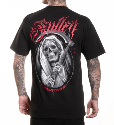 La Mejor Lista de Playeras de Flash para Hombre . 42 Sullen Muerte Reaper Capsule Tattoo Lifestyle Graphic playera estándar de manga corta para hombre, Negro -, Large