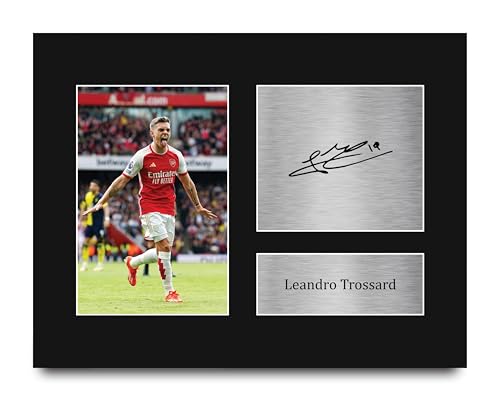 HWC Trading Leandro Trossard Arsenal Gifts Printed Signed Autograph Picture for Soccer Fans and Supporters - US Letter Size