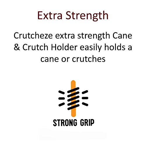 Crutcheze Cane Holder 3 Pack - Holds Canes Within Reach - Walking Stick Holder - Crutches & Cane Accessories for Mobility Scooter - Walker Accessory - Thumbnail 7