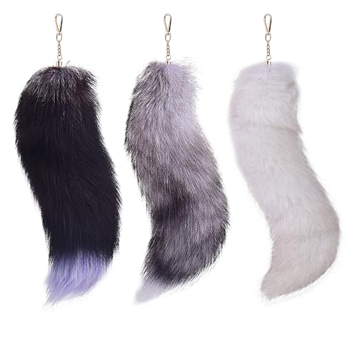Accessoires de décoration de voiture femme lot porte-clés queue en peluche