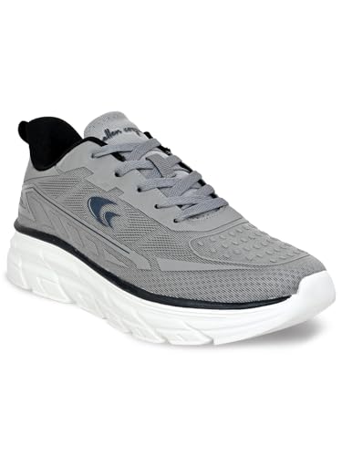 Allen Cooper Training,Walking,Cricket,Gym,Sports Comfortable High Tech Grip Running Shoes for Men(ACSS-01 Black/White/Grey) – 1 Pair