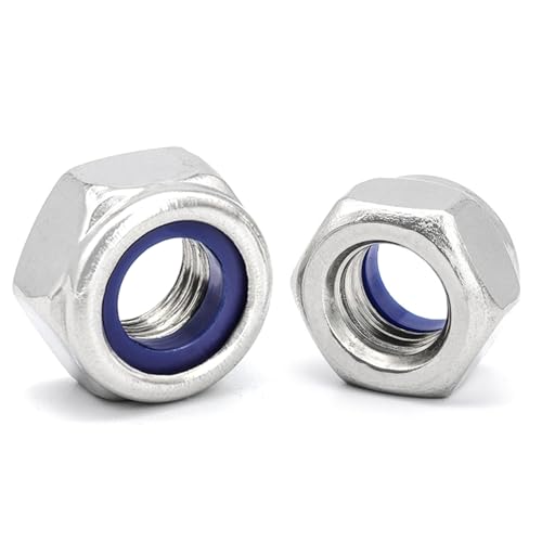 Instockbolts M6 1.0 Nylon Insert Lock Nuts, 50Pcs Stainless Steel 304 (18-8) Lock Nuts thumb #4