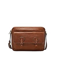 Fossil Men's Brown Leather Bennett Shoulder Bag