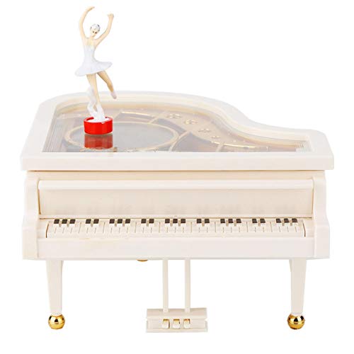 Joyero musical, forma de piano, bailarina de ballet, niña, caja de música, decoración del hogar, joyero, juguetes para niños, regalo para almacenamiento de joyas, para el día de San Valentín, regalos Cover