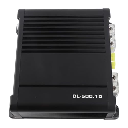 Zohisin Amplificatore monoblocco Audio automobilistico a 1 Canale Amplificatore 500W RMS a 2 Ohm 300 W a 4 Ohm AMP Mono Mono AUT EFFICIENTE con 10Hz a 300Hz Range di frequenza per Bassi